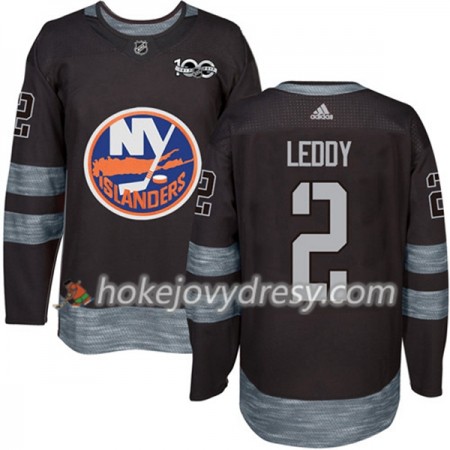 Pánské Hokejový Dres New York Islanders Nick Leddy 2 1917-2017 100th Anniversary Adidas Černá Authentic